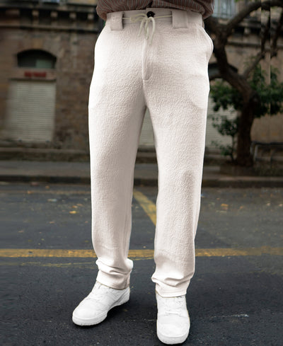 Cream Structured Trackpant