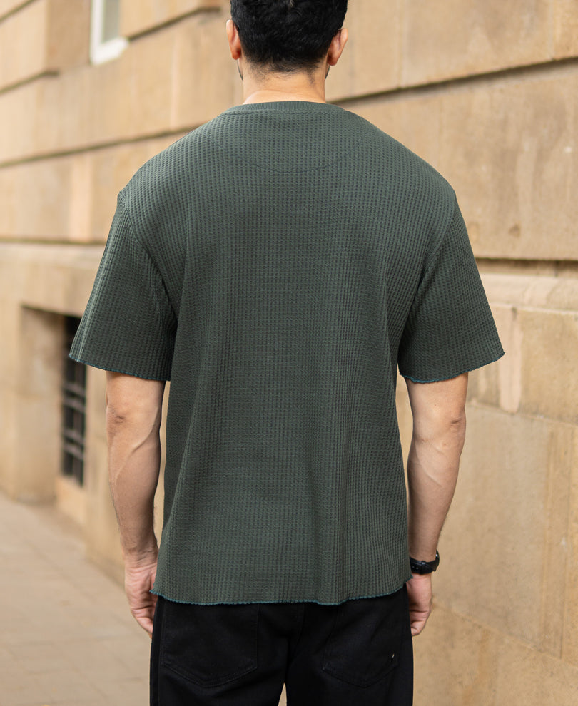 Olive Structured T-Shirt