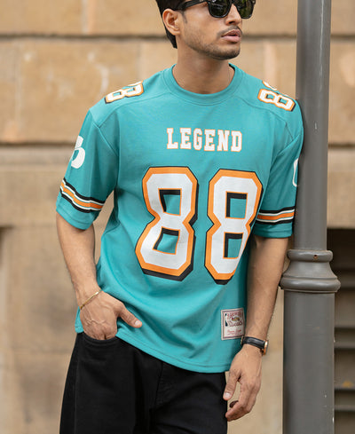 Sea Green Printed Jersey T-Shirt