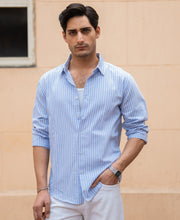 Light Blue Oxford Stripe Shirt