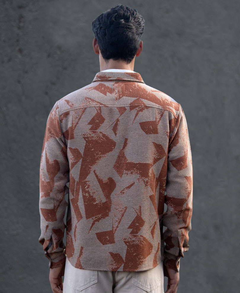 Ochre Jacquard Overshirt.