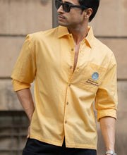 Mustard Yellow Embroidered Shirt.