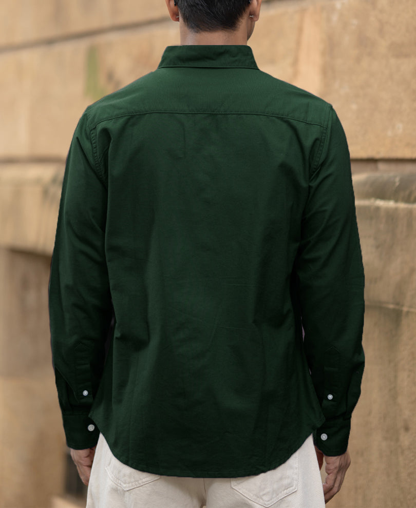 Emerald Green Cotton Oxford Shirt