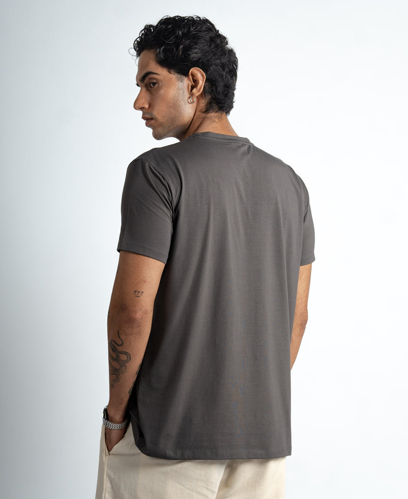 Grey Regular Fit Lightweight T-Shirt