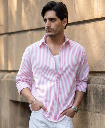 Pink Lightweight Stripe Shirt