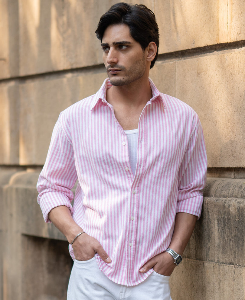Pink Lightweight Stripe Shirt