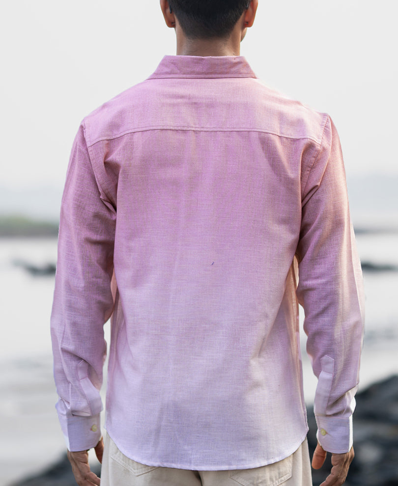 Dusty Pink Lightweight Ombre Shirt