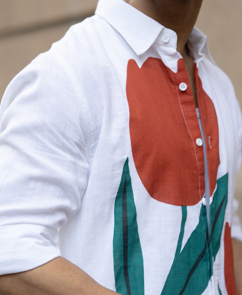 Tulip Print Lightweight Shirt