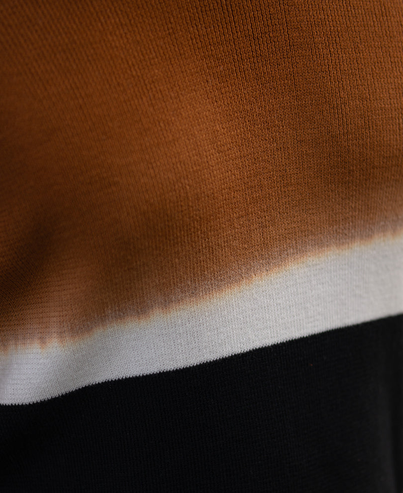 Brown And Black Stripe Knit T-Shirt