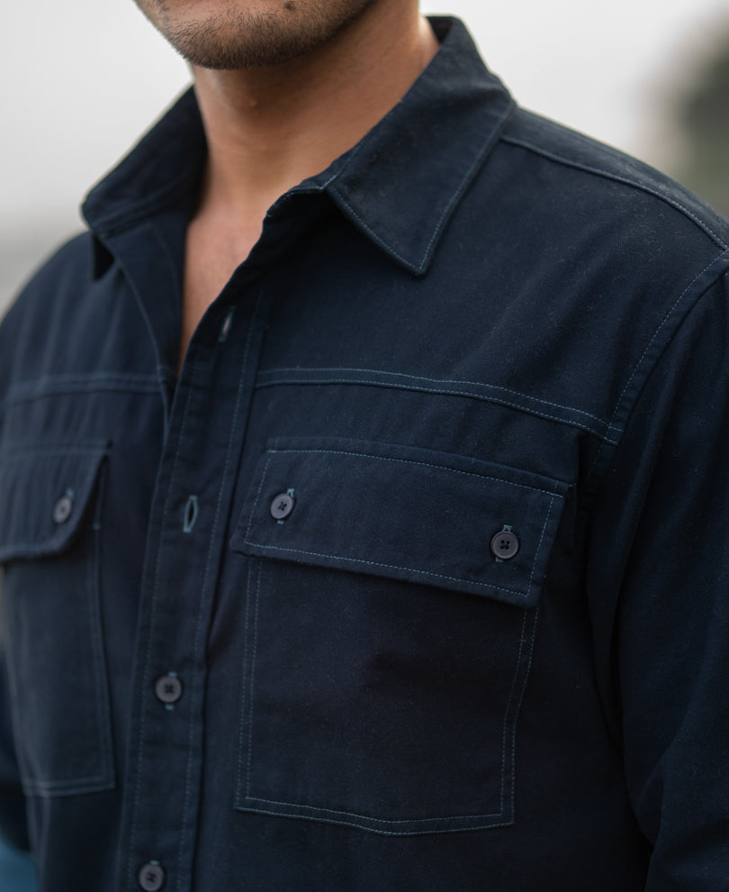 Dark Sky Structured Cargo Overshirt