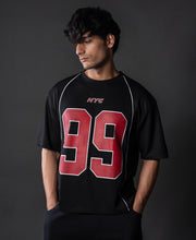Black Graphic Varsity T-Shirt.