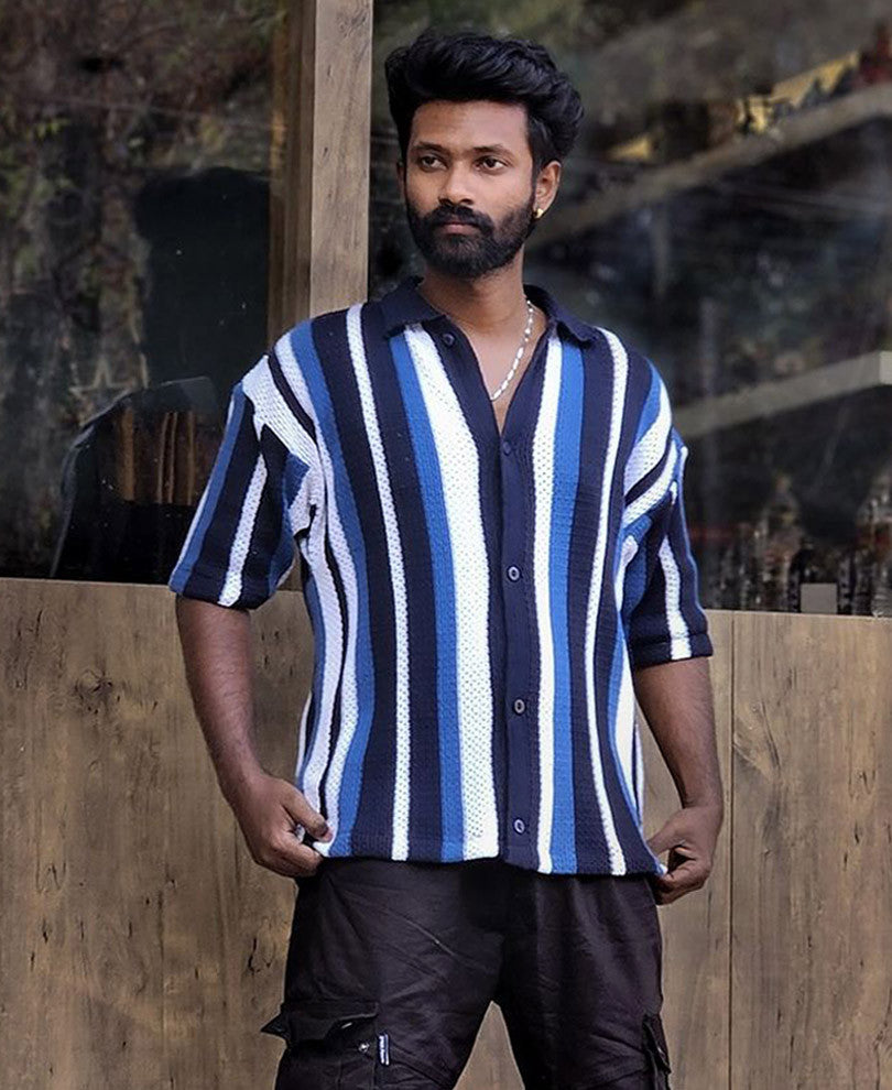 theory2025 シャツ Striped Straight Shirt B Striped Shirts- Multicolor Vertical Striped Shirts for Men Online