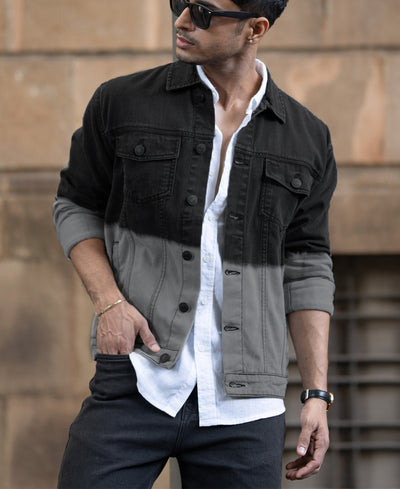 Black Ombre Denim Jacket