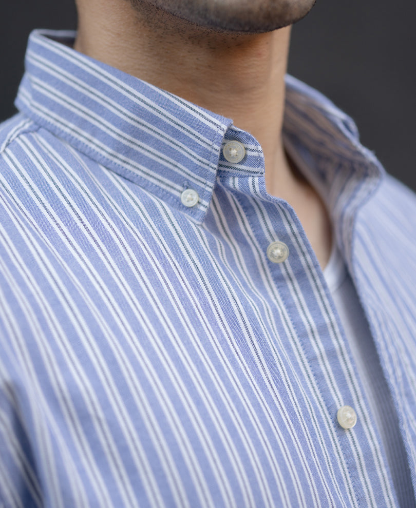 Blue Oxford Stripe Buttondown Shirt