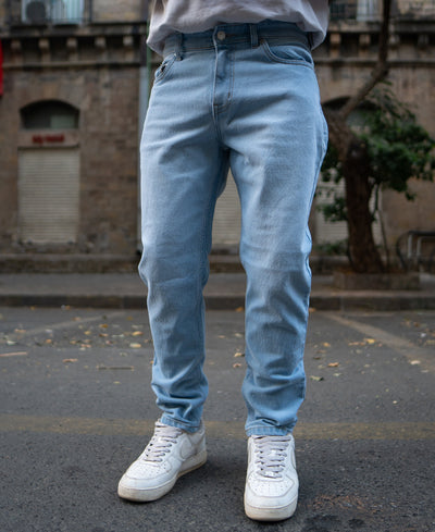 Sky Blue Denim Regular Fit Jeans