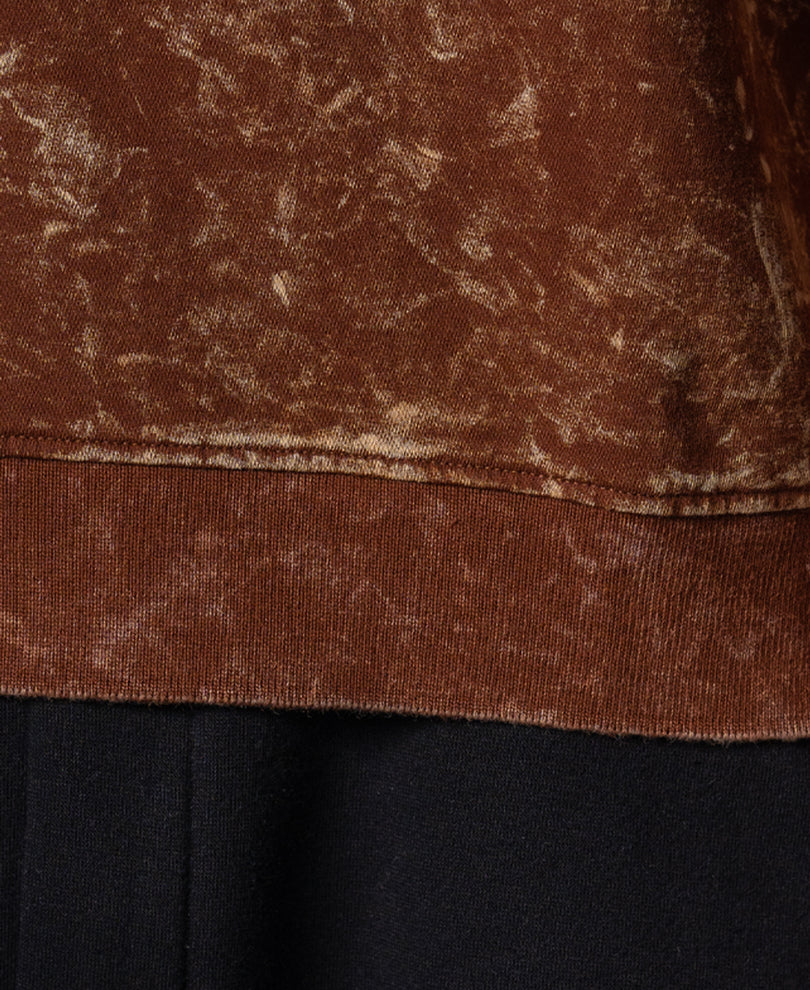 Brown Washed Graphic Oversized T-Shirt.