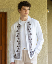 White Embroidered Shirt 100% Cotton