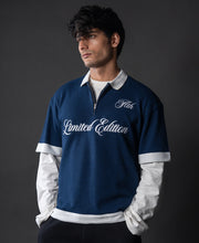 Indigo Blue Embroidered T-Shirt.