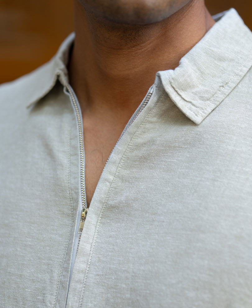 Pista Grey Lightweight Collar Shirt.