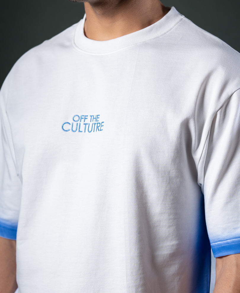 White Sprayed Oversize T-Shirt