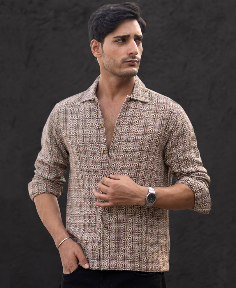 Multicolour Structured Checked Shirt