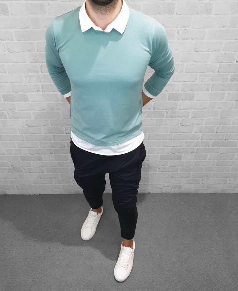 Grey Structured Cuban Collar Half Sleeves Shirt