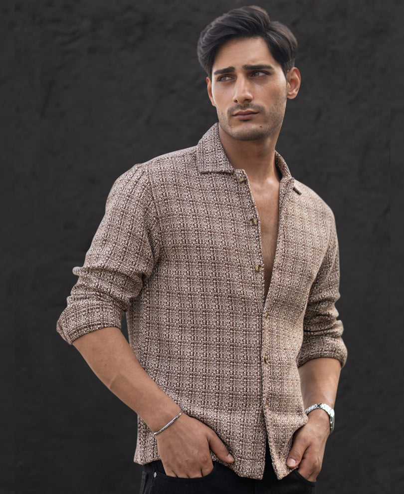 Multicolour Structured Checked Shirt