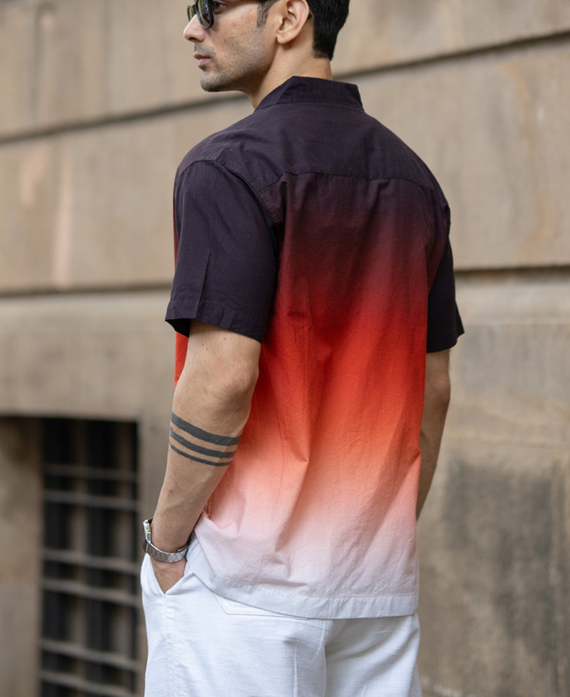 Dark Brick Ombre Shirt.