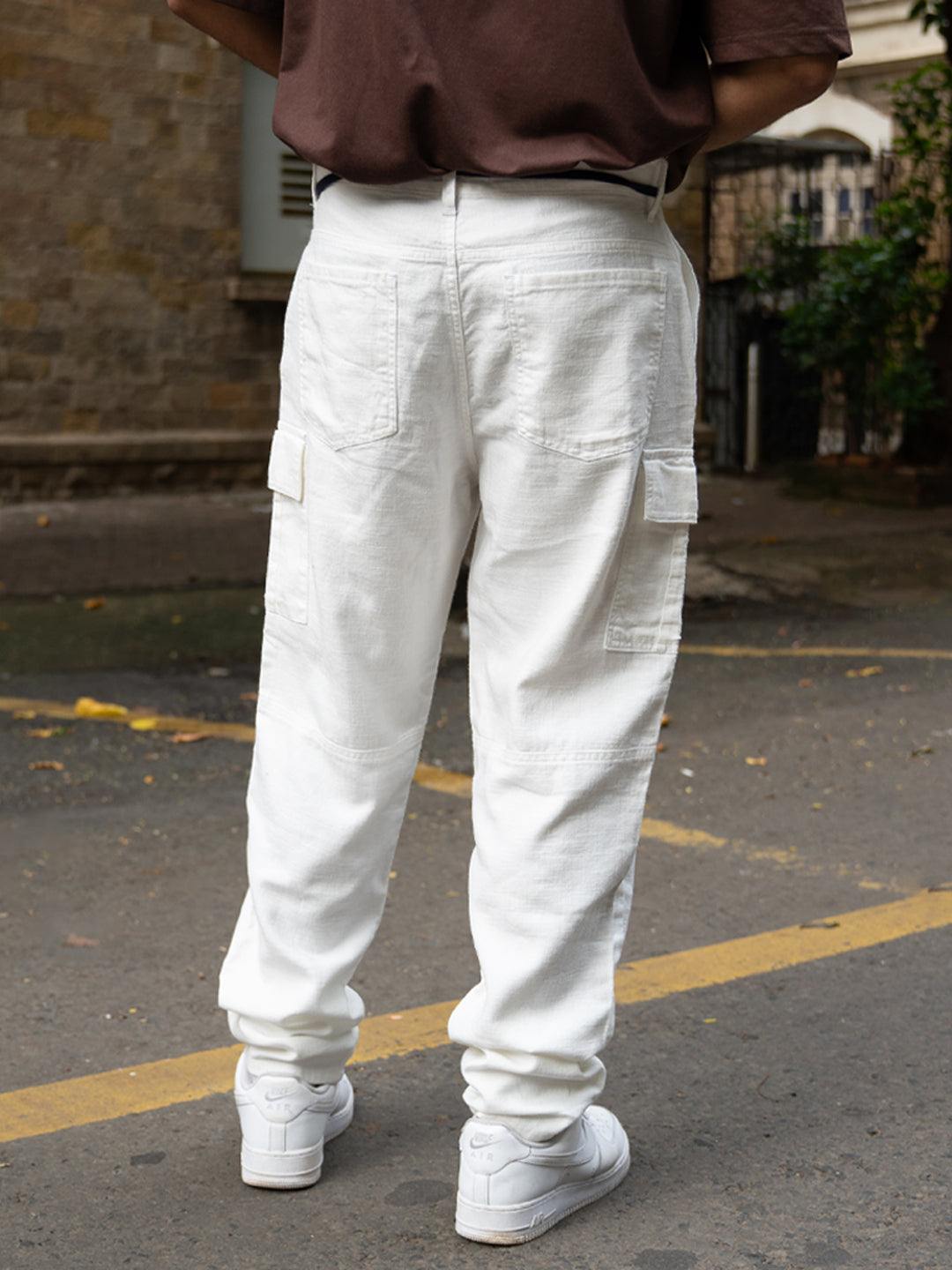 Off-White Cotton Cargo Pant