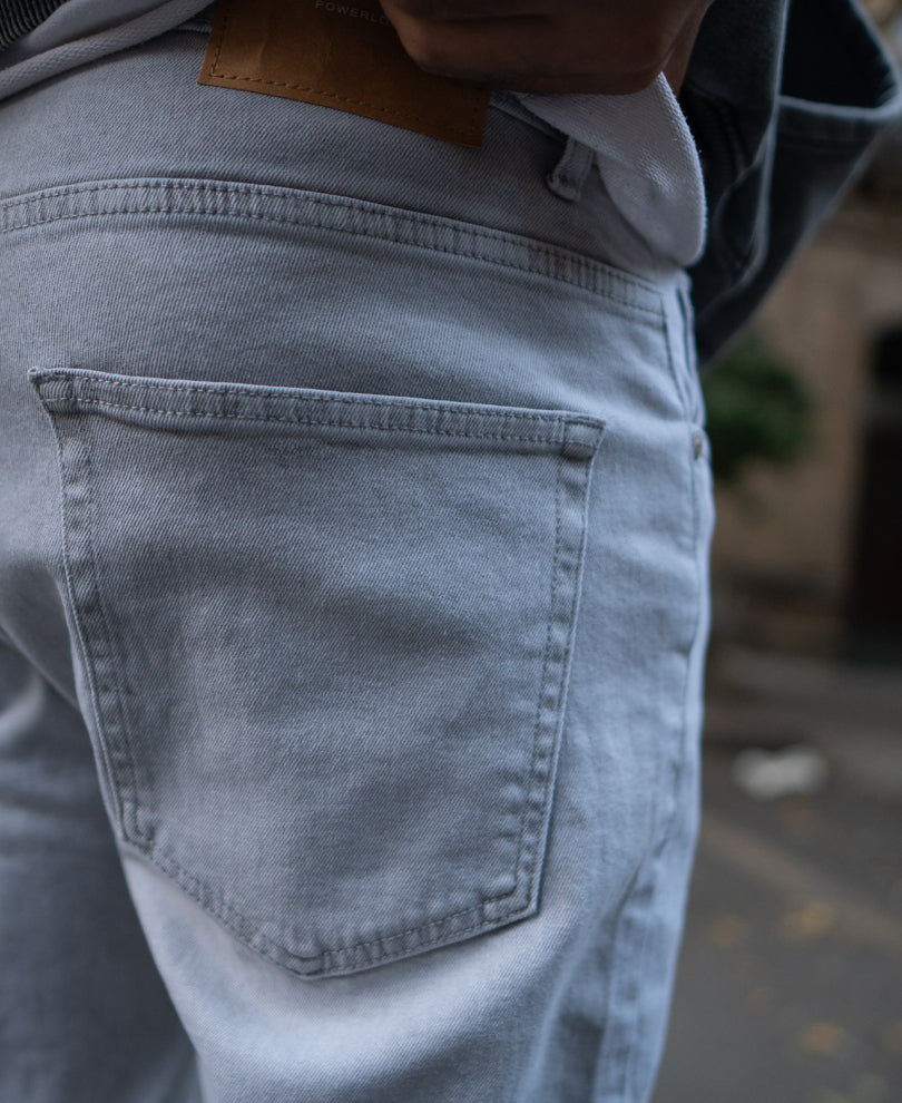 Light Grey Regular Fit Denim Jeans