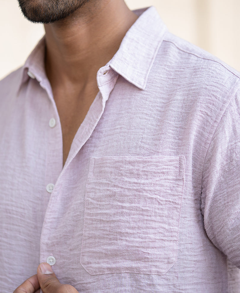 Light Mauve Structured Shirt