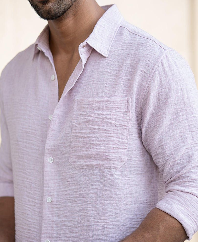 Light Mauve Structured Shirt