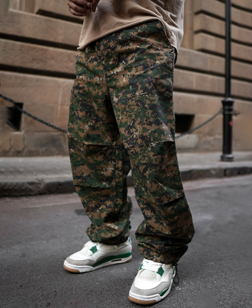 Camouflage Parachute Pant Army Green