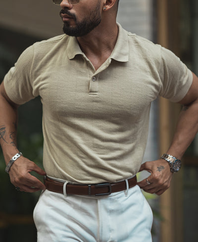 Pista Regular Fit Half SleevesÂ T-Shirt