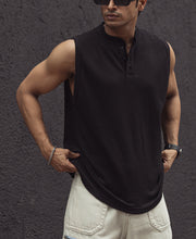 Black Structured Sleeveless Vests