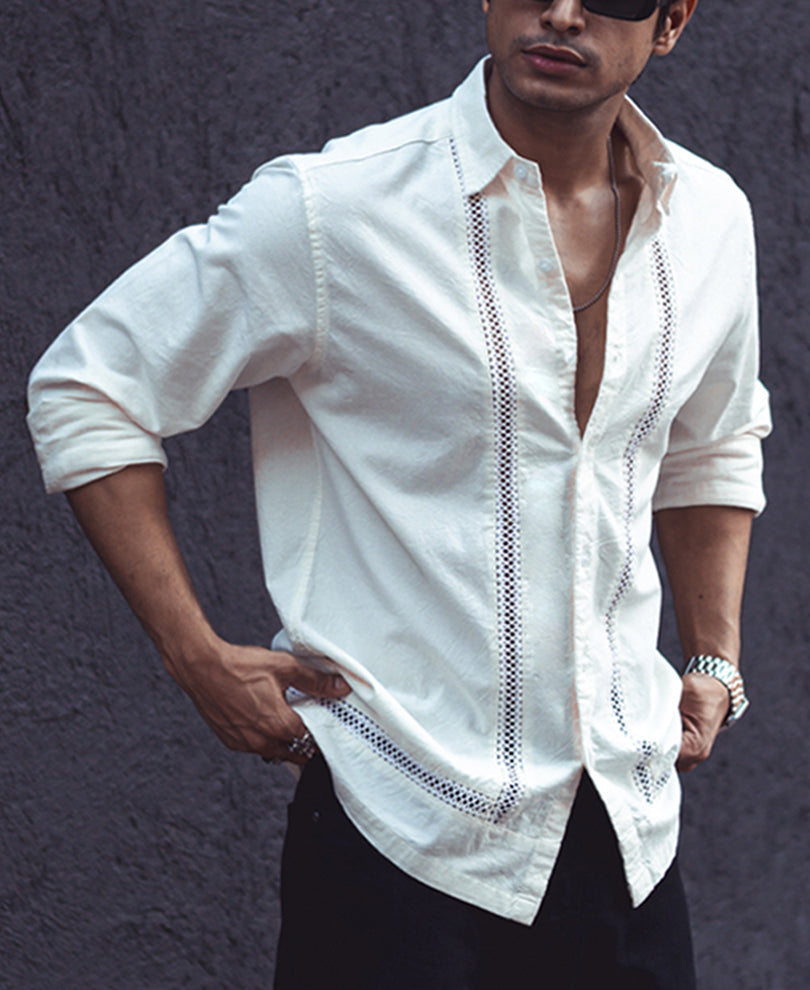 Off White Full Sleeves Shirt