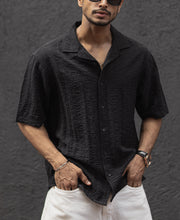 Black Structured Oversized Shirt