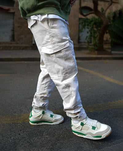 Cream Regular Fit Cargo Pant