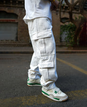 Off White Denim Cargo Pants