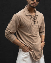 Coffee Regular Fit Full Sleeves Shirt