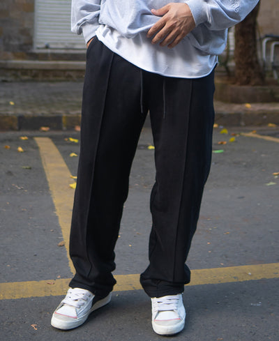 Black Track Pant Baggy Fit