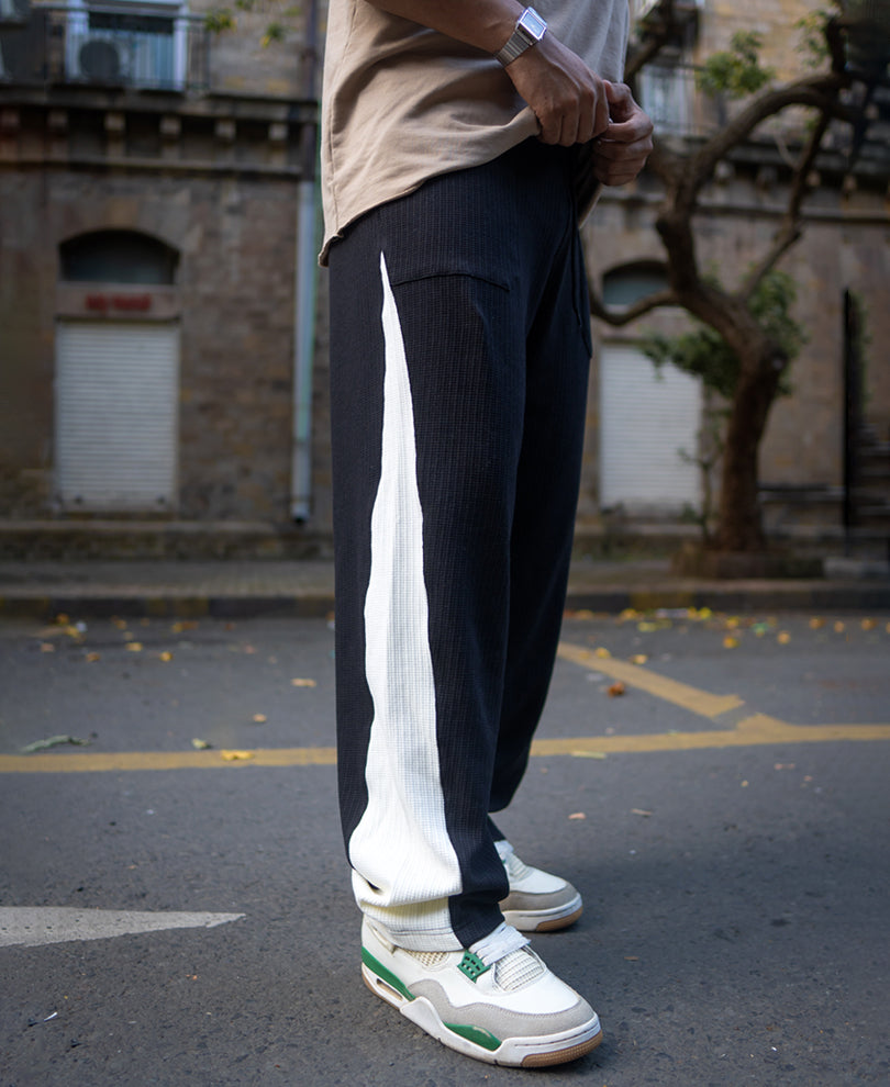 Black Casual Baggy Fit Track Pant