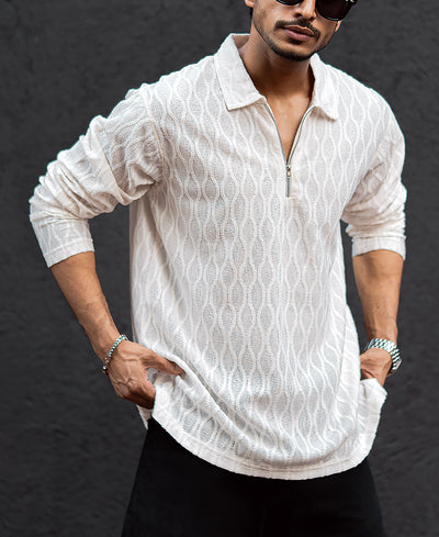 White Structured Polo Shirt