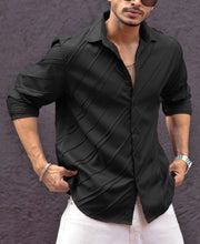 Basic Black Structured Regular Fit Shirt
