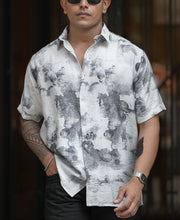 Grey Regular Fit Half Sleeves Shirt