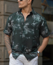 Black Regular Fit Half Sleeves Shirt