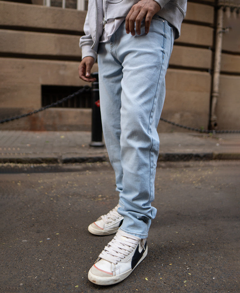 Ice Blue Regular Fit Denim Jeans