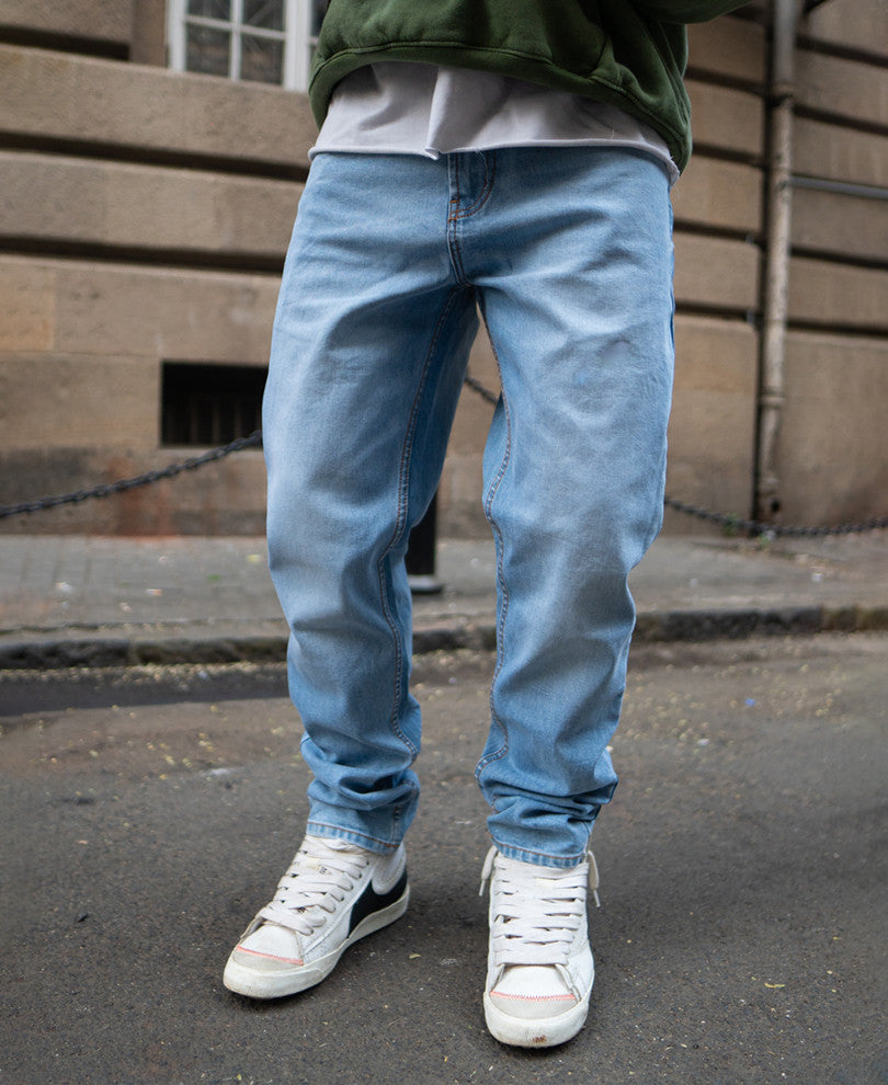 Sky Blue Regular Fit Jeans