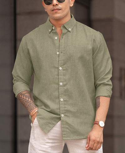 Pista Regular Fit Plain Full Sleeves Shirt