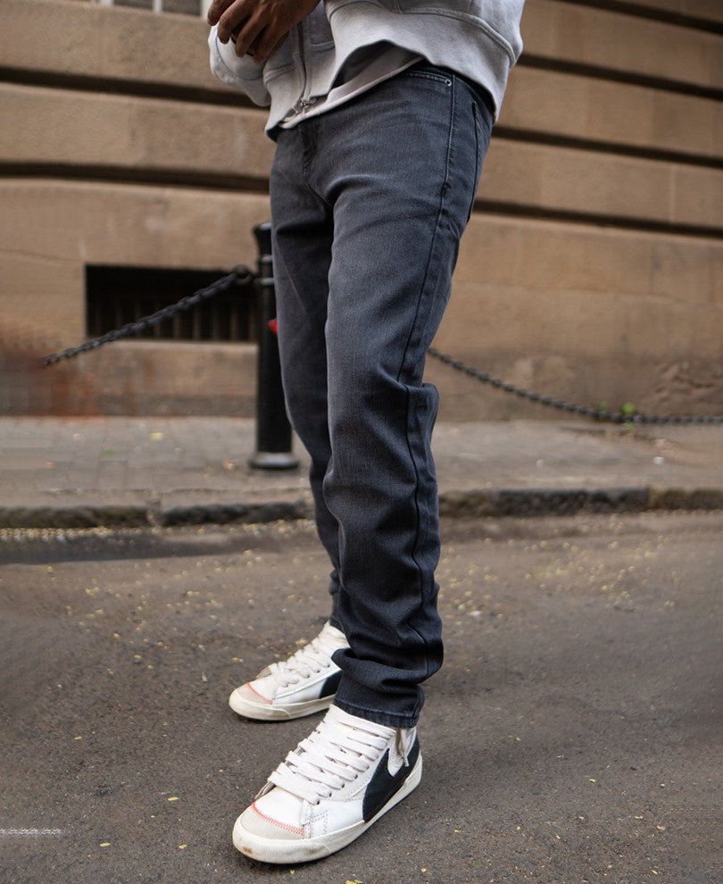 Grey Regular Fit Denim Jeans